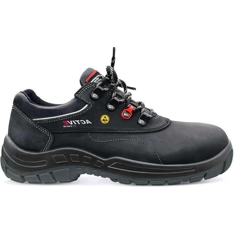 Hks veiligheidsschoen active 200 laag s2 | zwart | maat 44 - 00.162.012.44