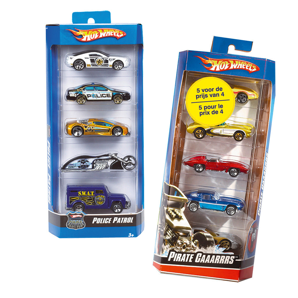 Hot wheels diecast 5 pak autoset