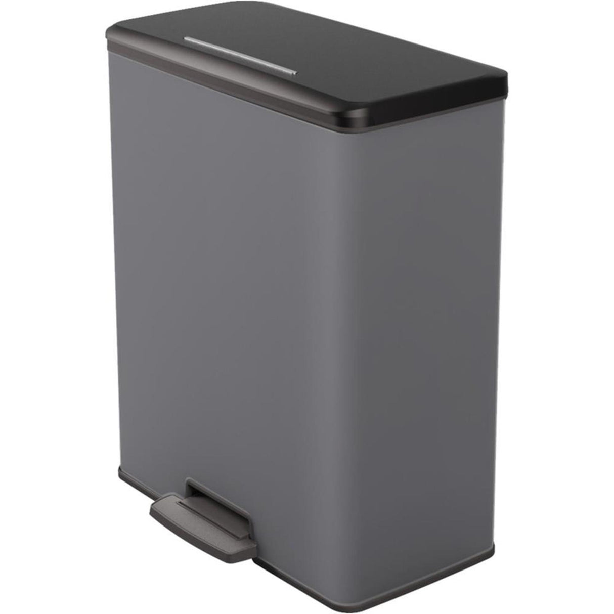 Curver decobin duo prullenbak - 26l + 26l - rechthoekig - grijs