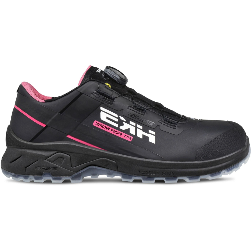 Hks werkschoen airguard pink black boa s3l laag | zwart | maat 36 - 4040005667361