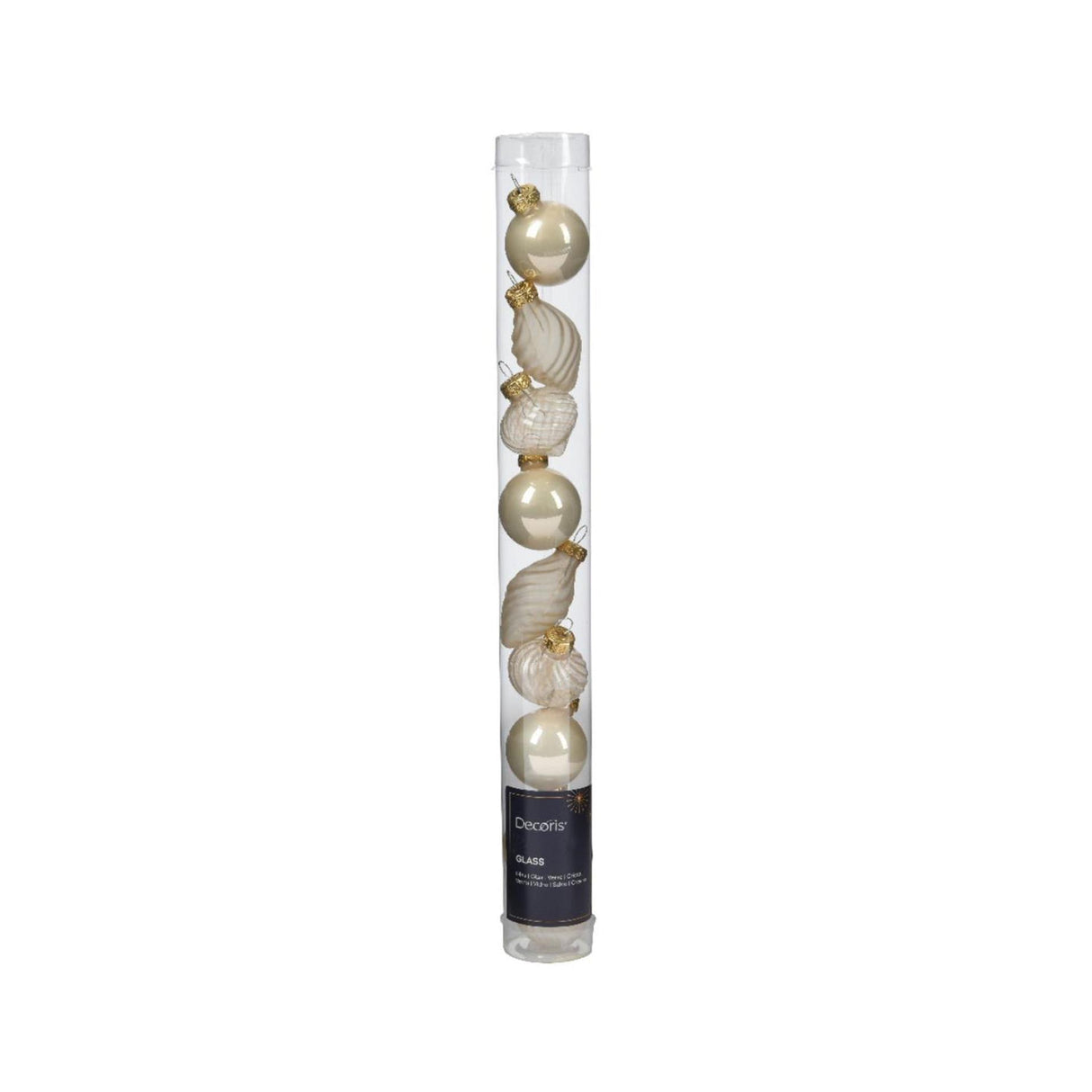 Decoris kerstballen mini dia3cm glas parel 9dlg