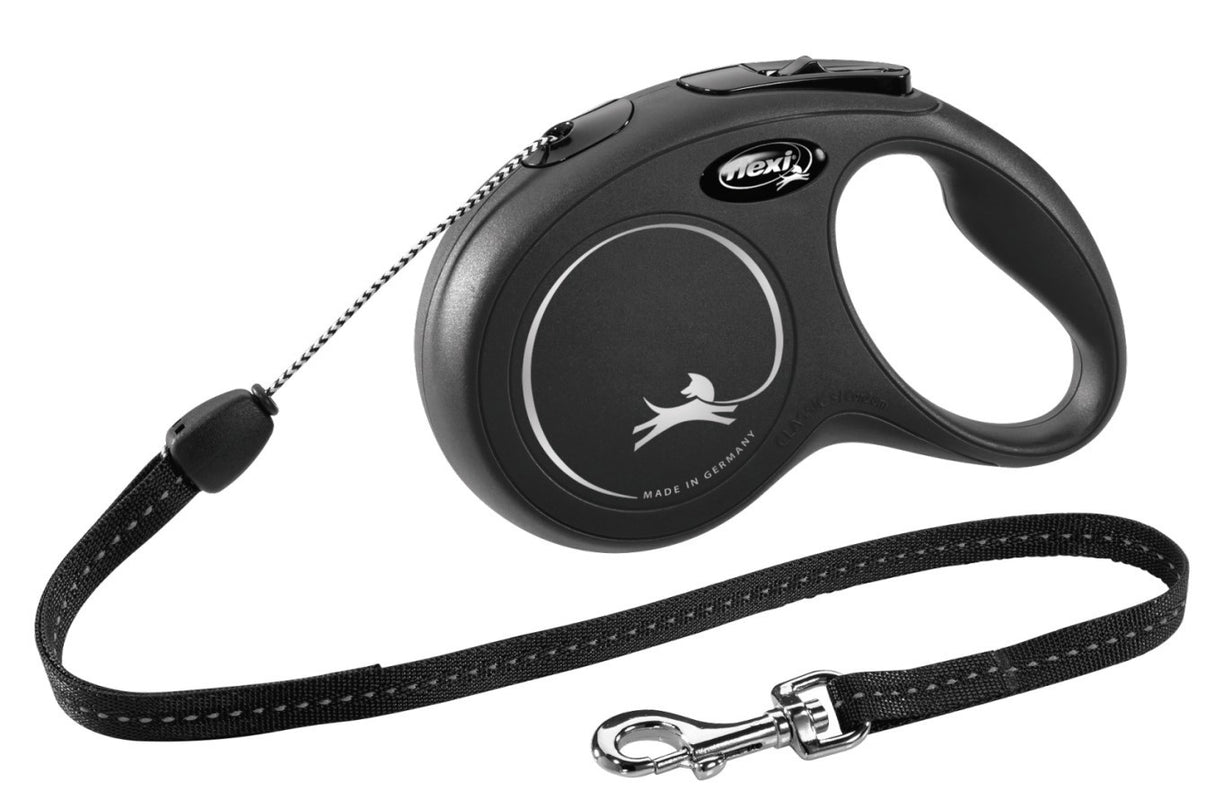 Flexi producten rollijn new classic koord zwart s8 meter tot 12kg