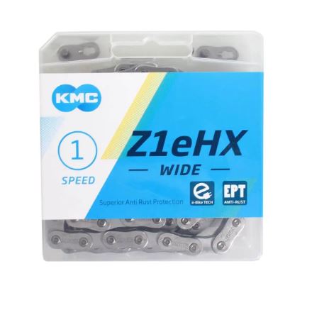 KMC Wide EPT Bicycle Lock - Z1eHX, 112s, 9.2mm, Zilver