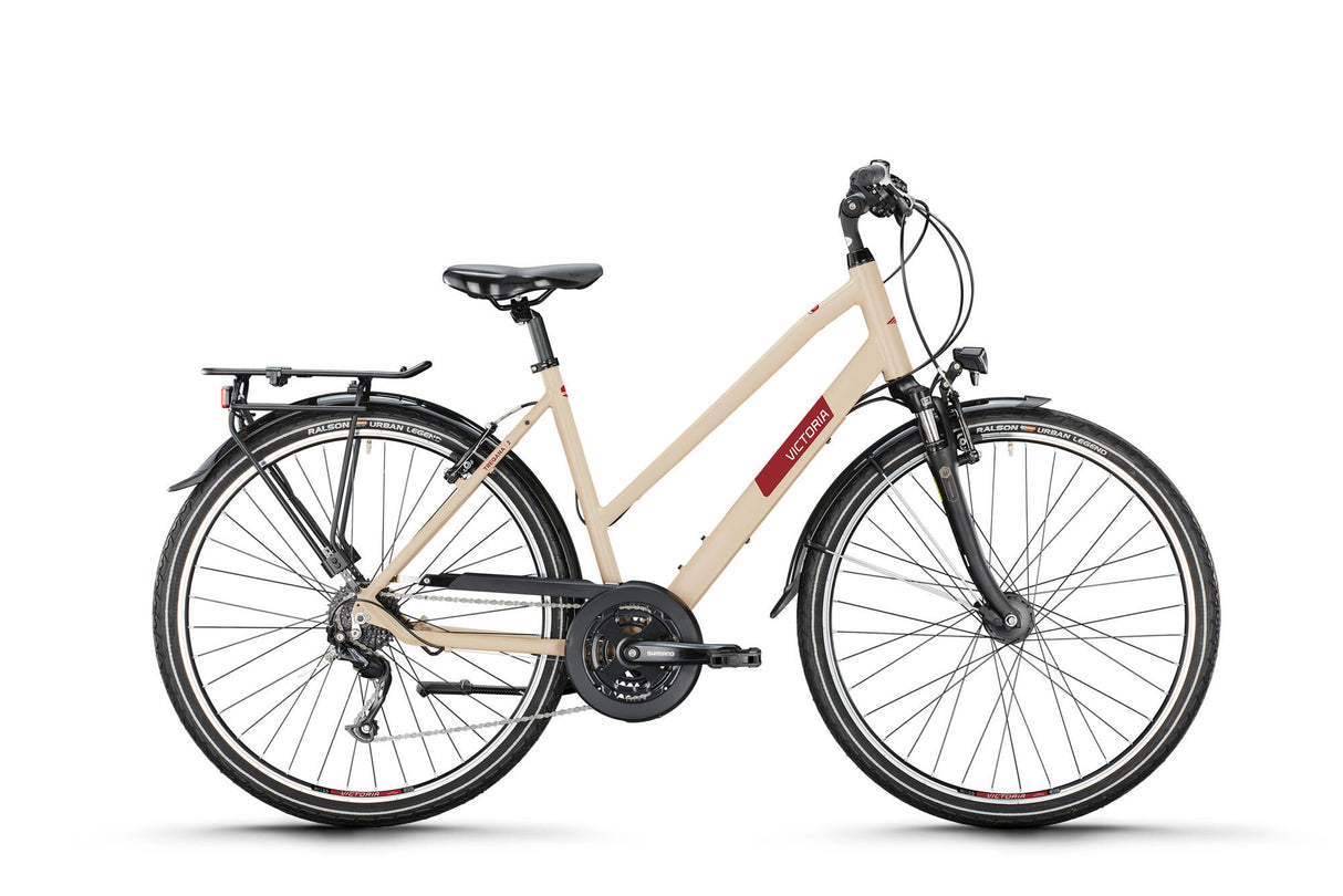Victoria trekkingfiets treqana 2 mod. 24 bike vict.treqana 2 28 46 trap. 24sp grey beige