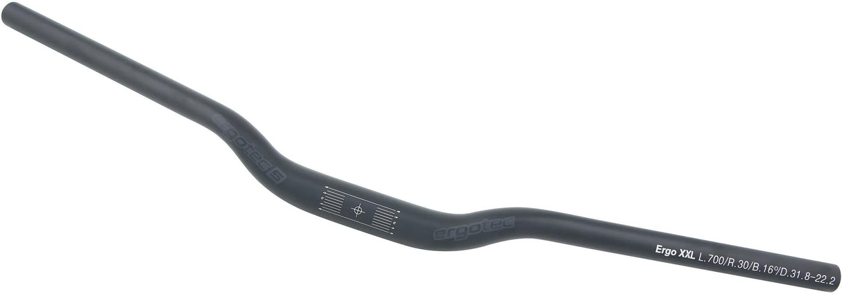 Ergotec Stuurbocht Ergo XXL 31,8mm 700mm mat zwart