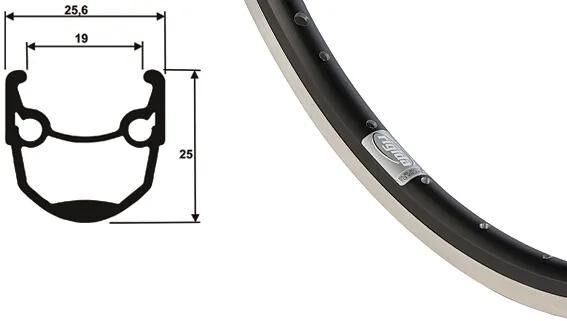 Ryde velg andra 10 rims andra 10 19-622 32l sw