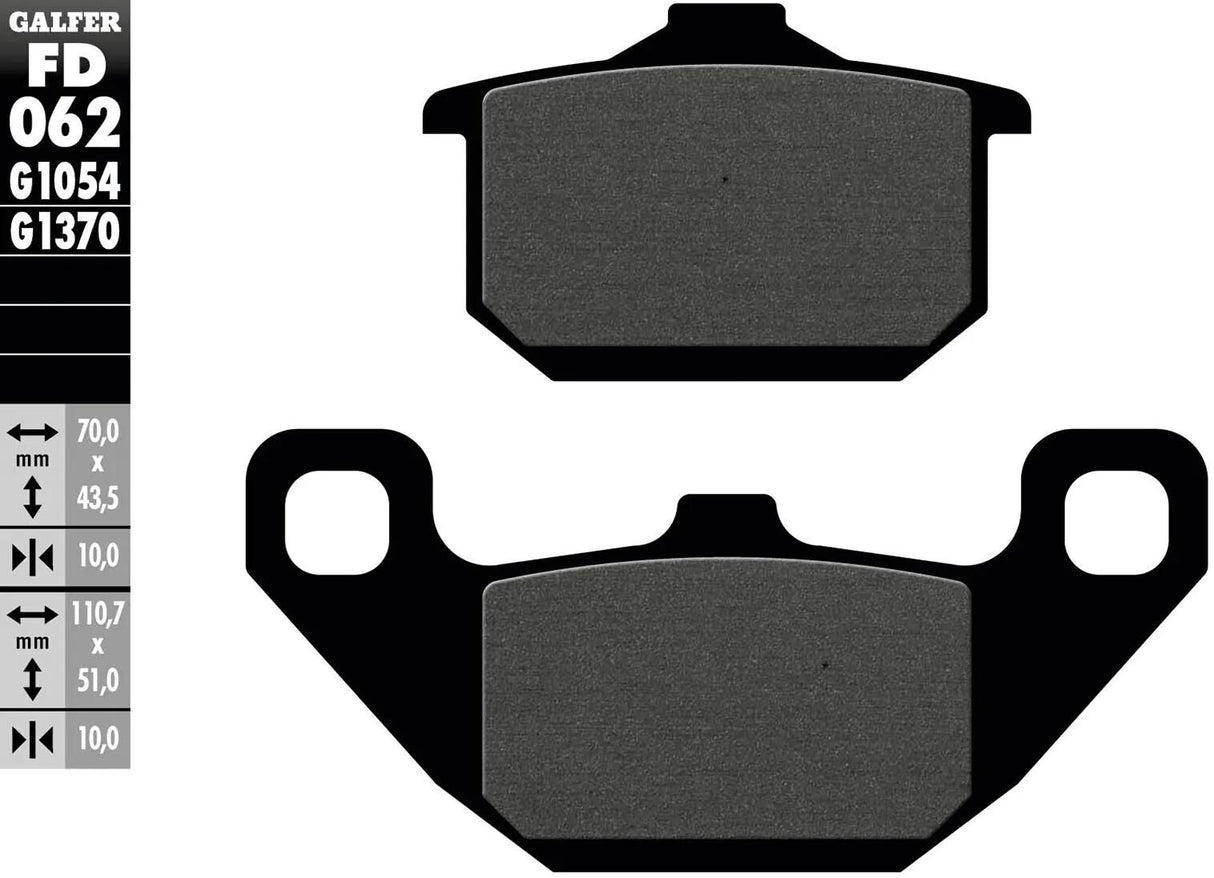 Galfer remblokken fd062 brake pad fd062 g1054 organic