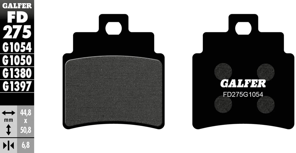 Galfer remblokken fd275 brake pad fd275 g1054 organic standard