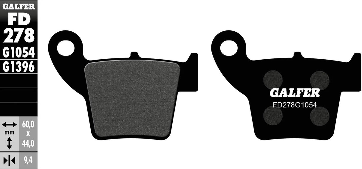 Galfer remblokken fd278 brake pad fd278 g1054 organic standard