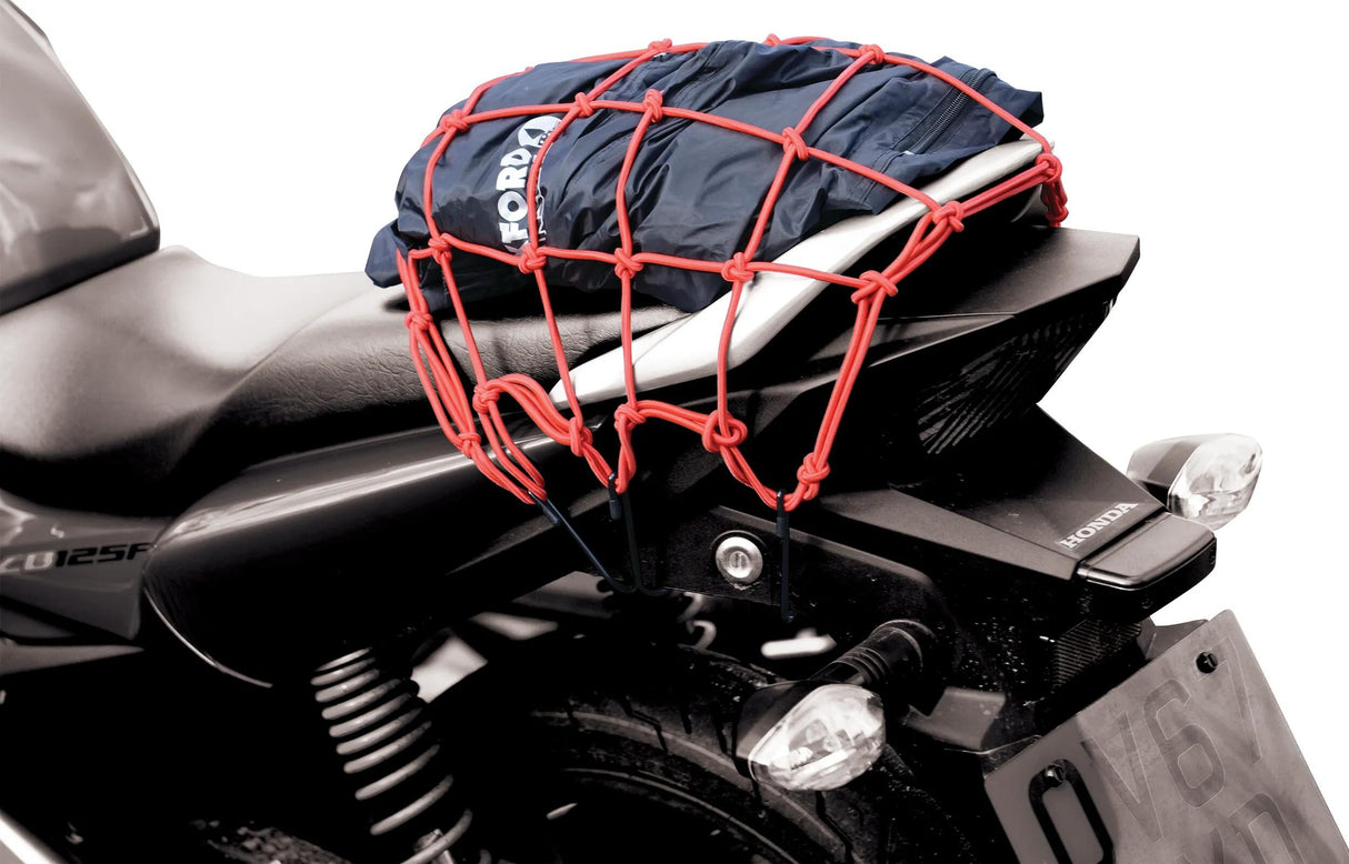 Oxford bagagenet cargo net red 30x30 cm