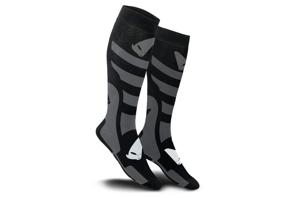 Ufo plast sokken off - road socks ufo short black grey gr. m