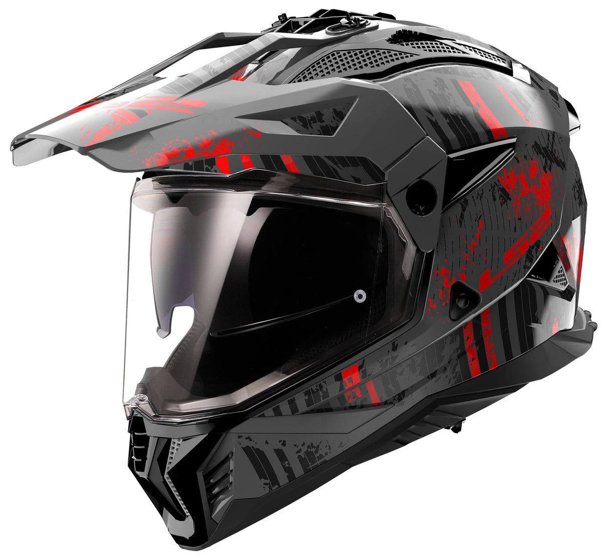 Ls2 endurohelm mx702 pioneer ii crazy helmet mx702 pioneer ii crazy sw rt gr. l