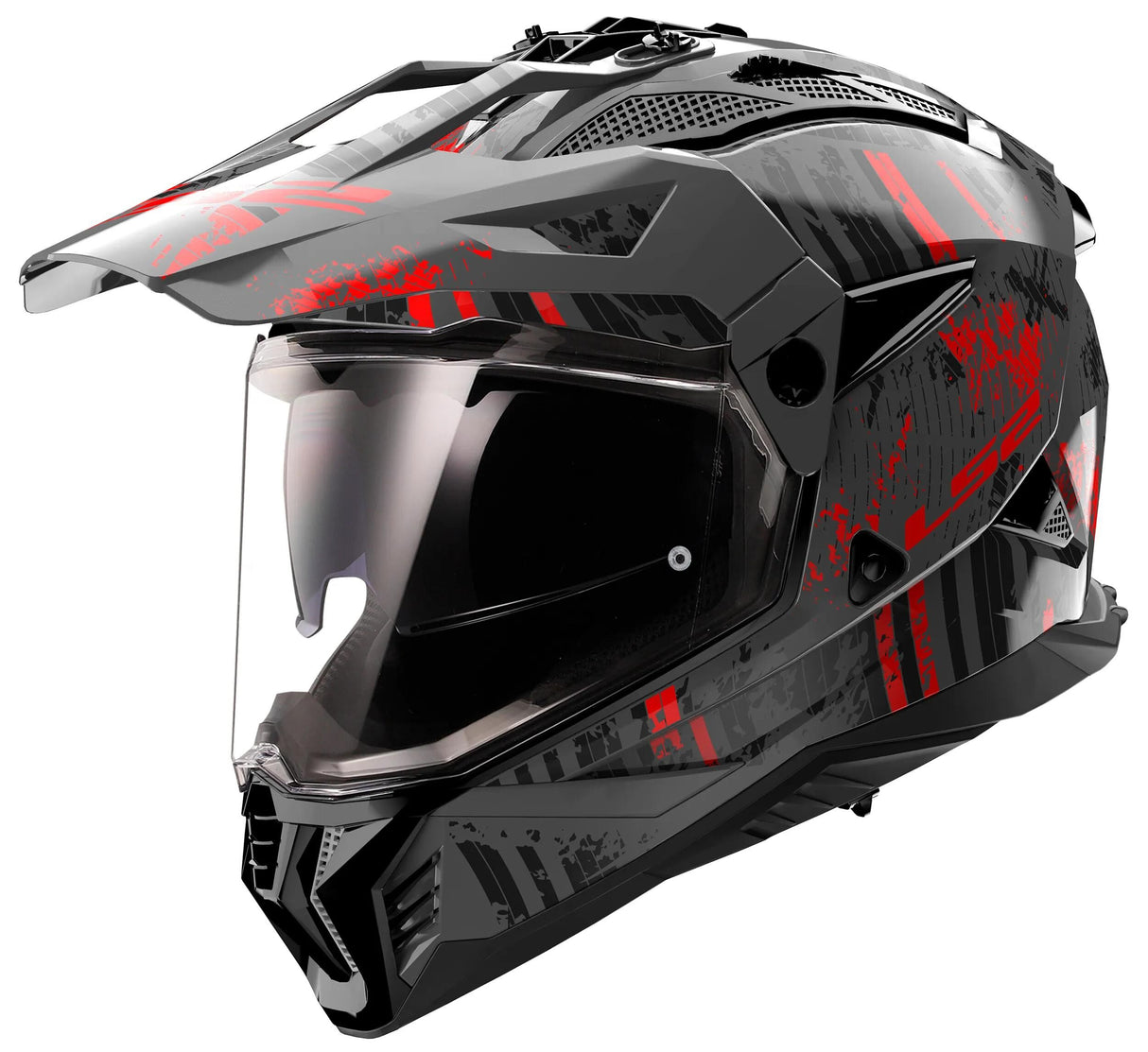 Ls2 endurohelm mx702 pioneer ii crazy helmet mx702 pioneer ii crazy sw rt gr. m