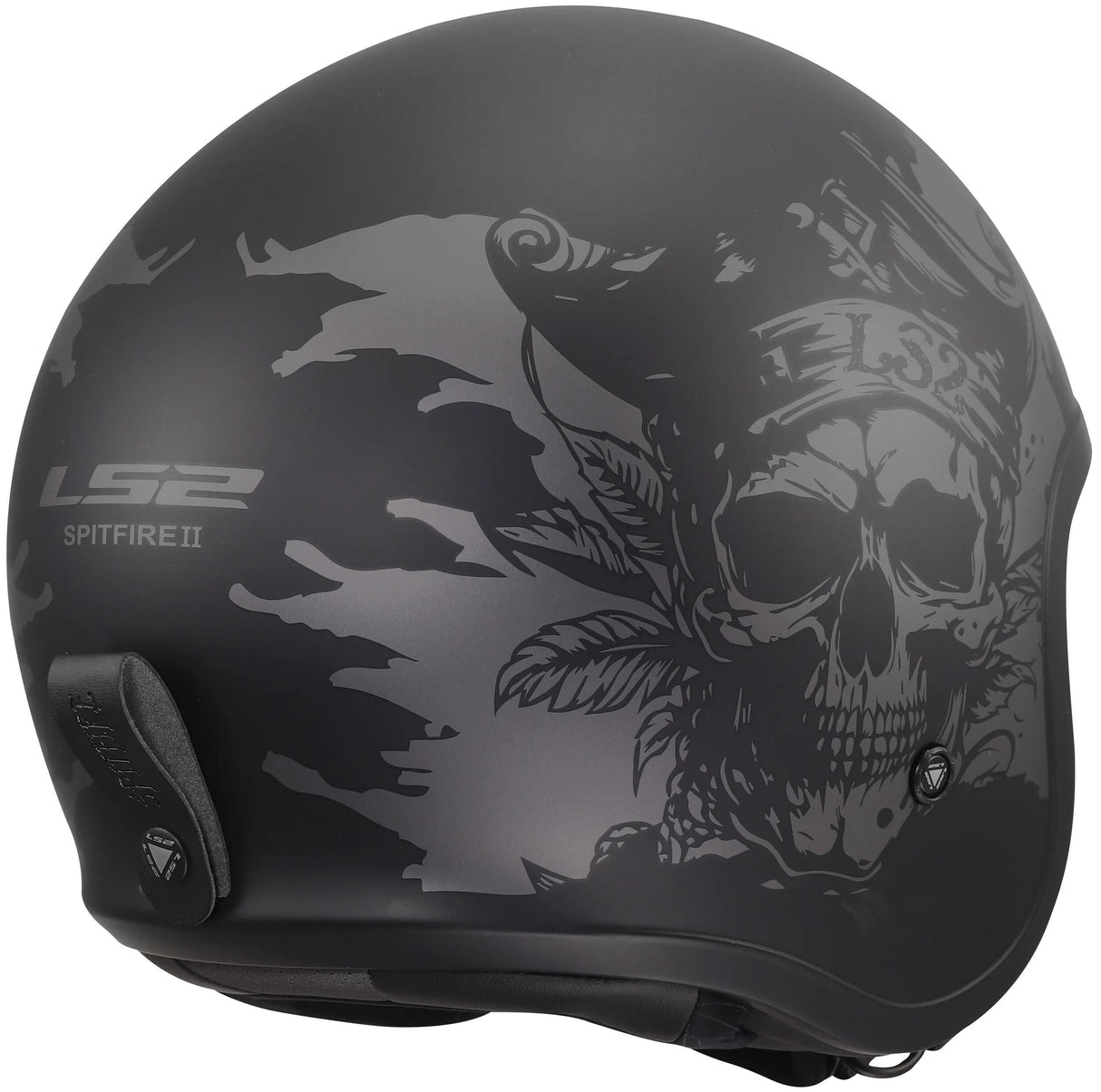 Ls2 jethelm of599 spitfire ii willy helmet of599 spitfire ii willy black grey xxl