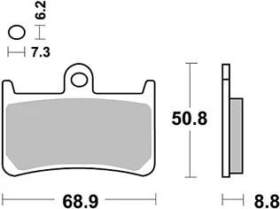 Trw remblokken mcb 611 brake pads sinter mcb 611scr