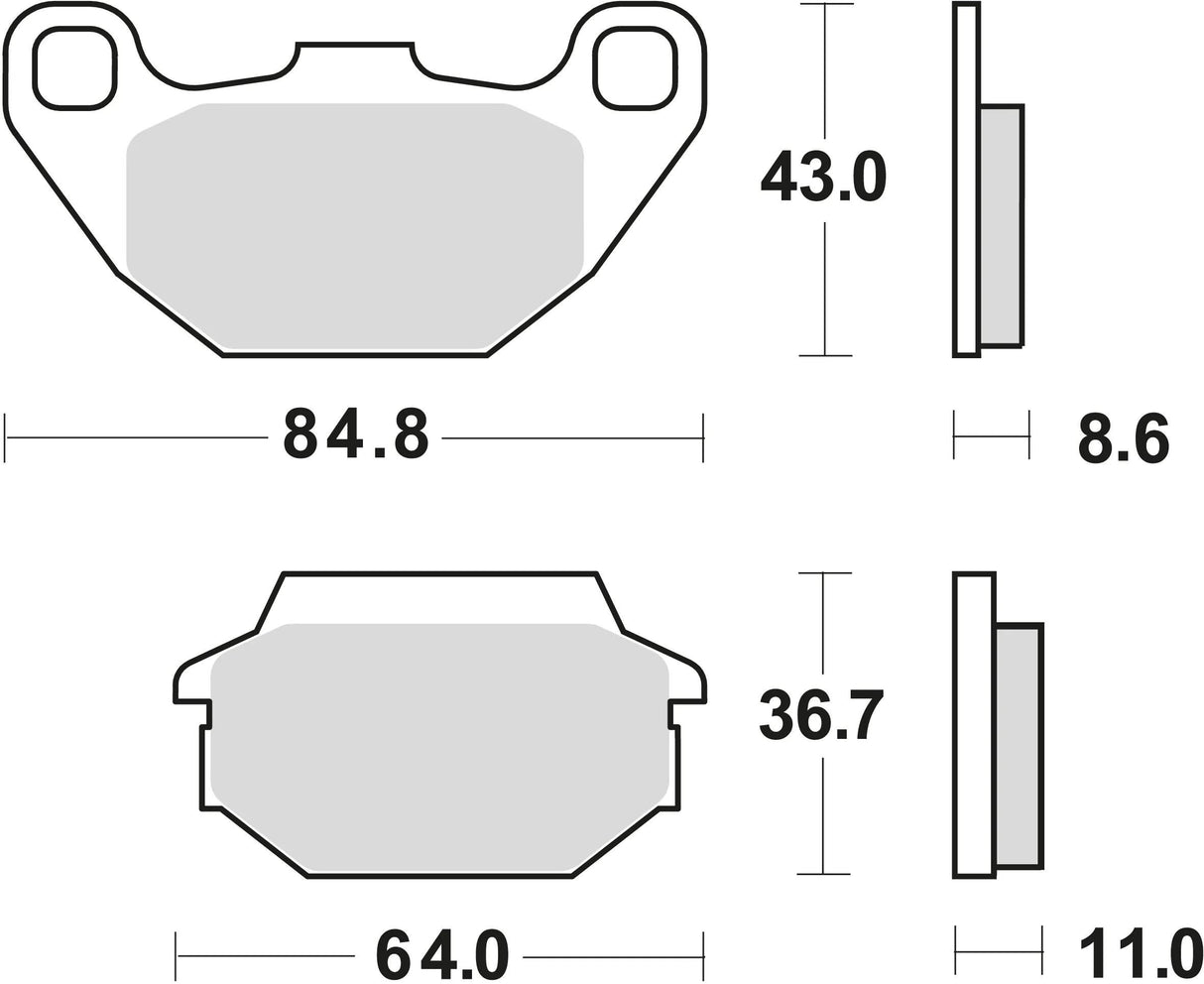 Trw remblokken mcb 712 brake pads sinter mcb712srm
