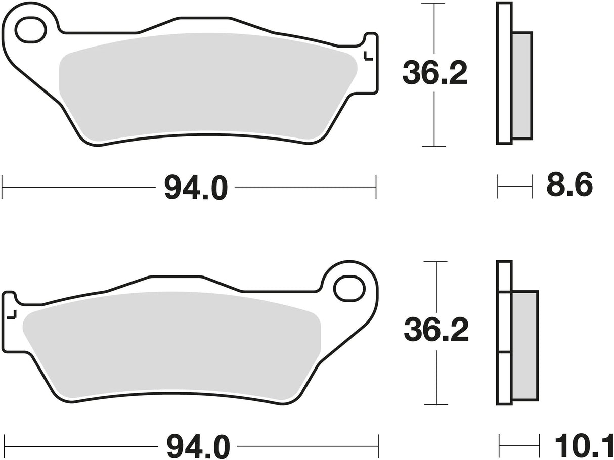 Trw remblokken mcb 707 brake pads organ. mcb 707