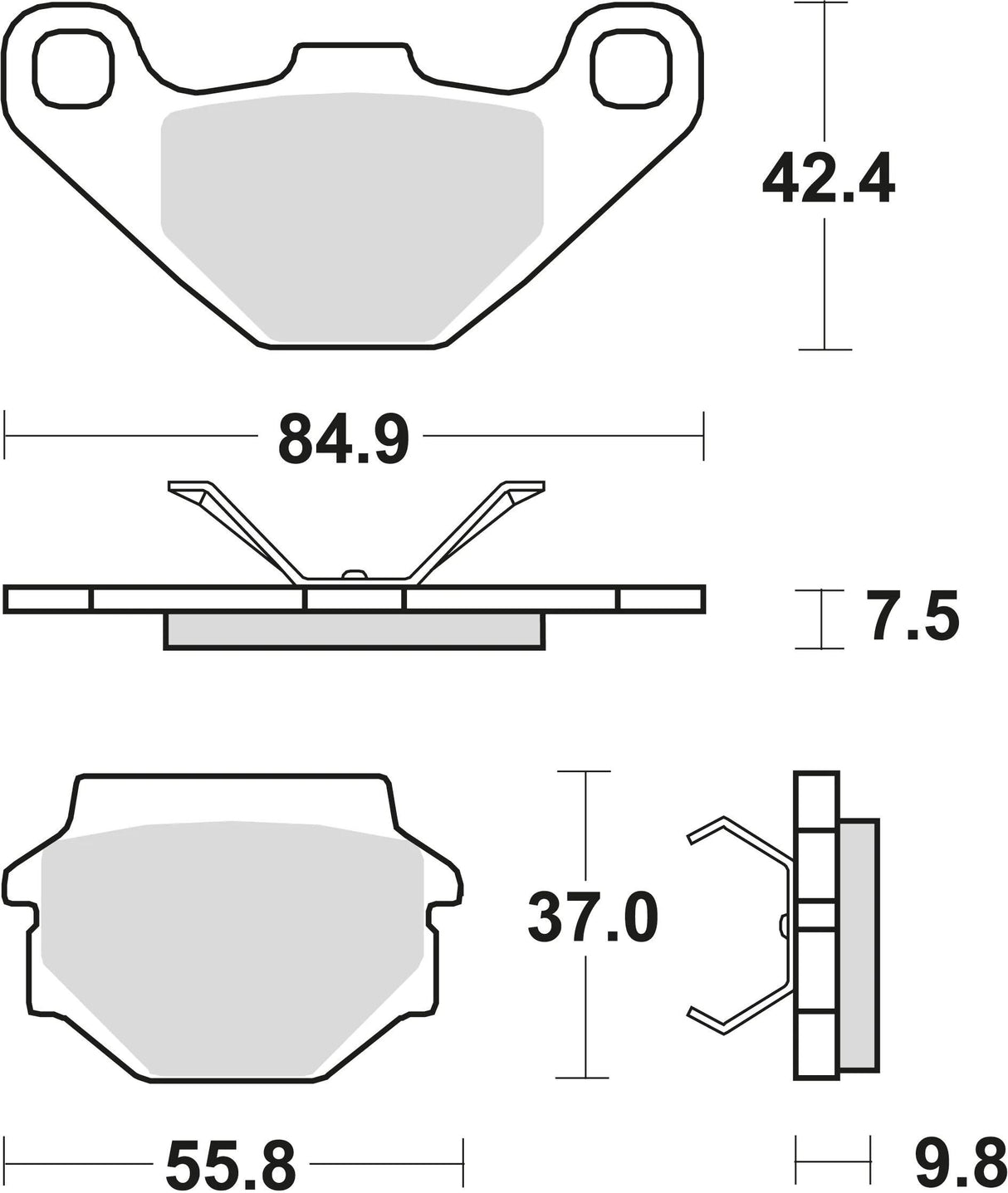 Trw remblokken mcb 667 brake pads sinter mcb 667 si