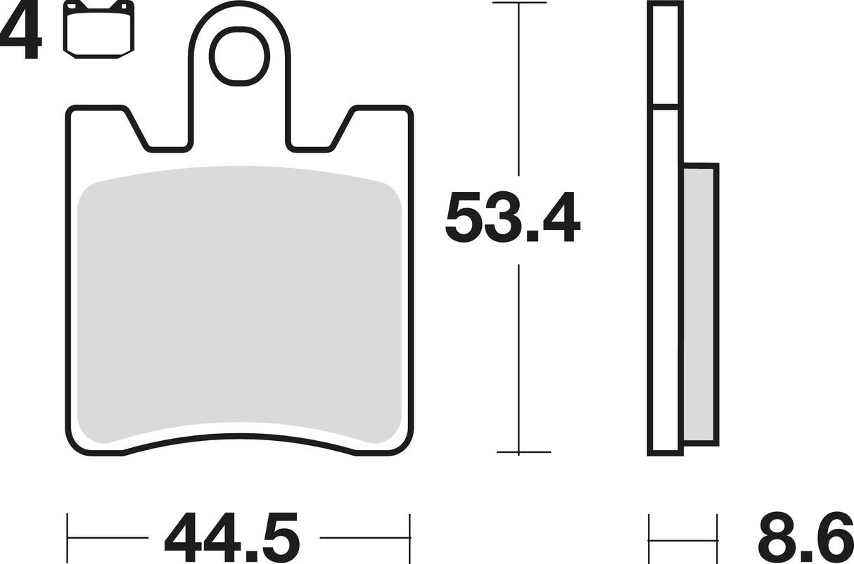 Trw remblokken mcb 706 brake pads organ. mcb 706 (4x)