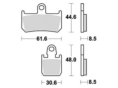 Trw remblokken mcb 795 brake pads sinter mcb 795 sv