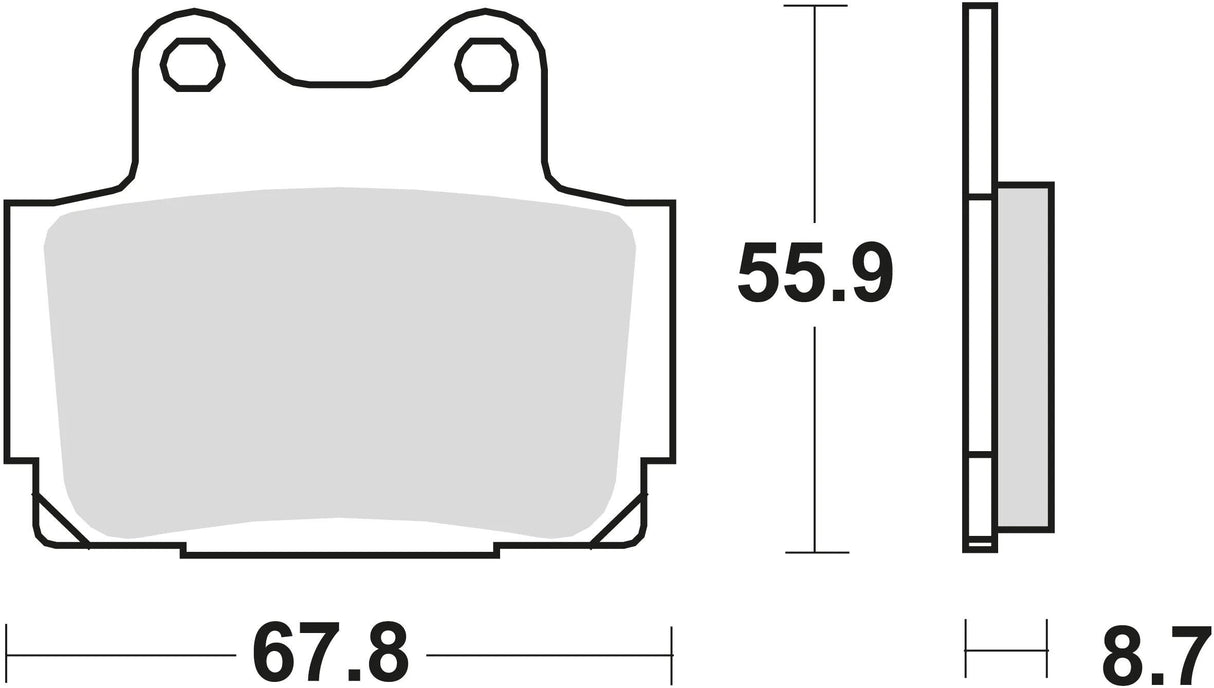 Trw remblokken mcb 541 brake pads sinter mcb 541 sh