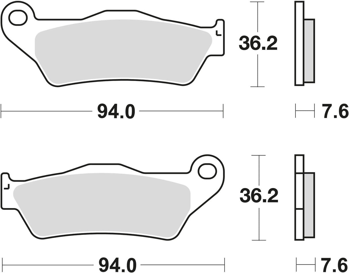 Trw remblokken mcb 648 brake pads sinter mcb 648 sv