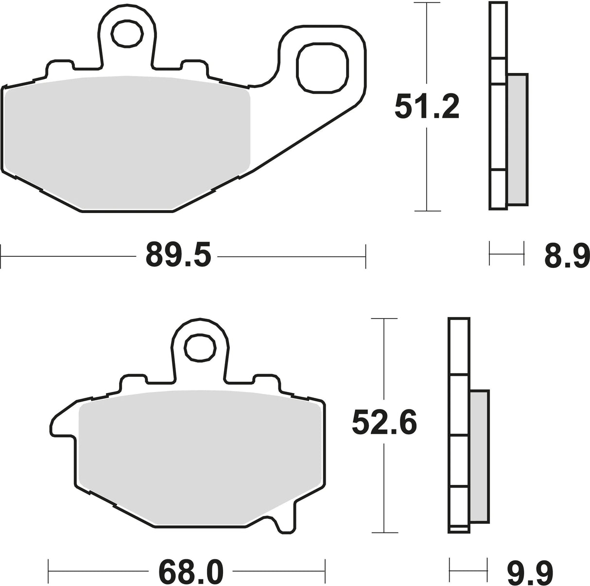 Trw remblokken mcb 662 brake pads sinter mcb 662 sh