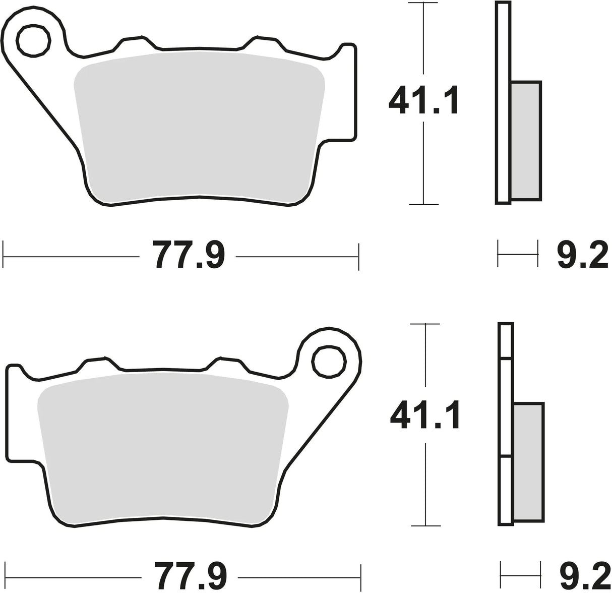 Trw remblokken mcb 672 brake pads sinter mcb 672 sh