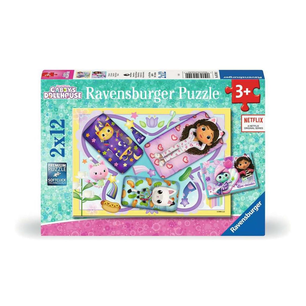 Ravensburger puzzel gabby's dollhouse - legpuzzel - 2x12 stukjes