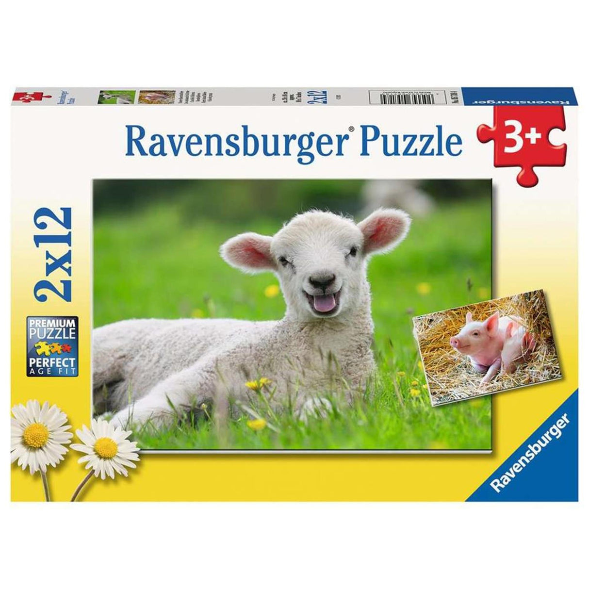 Ravensburger puzzel boerderijdieren - legpuzzel - 2x12 stukjes