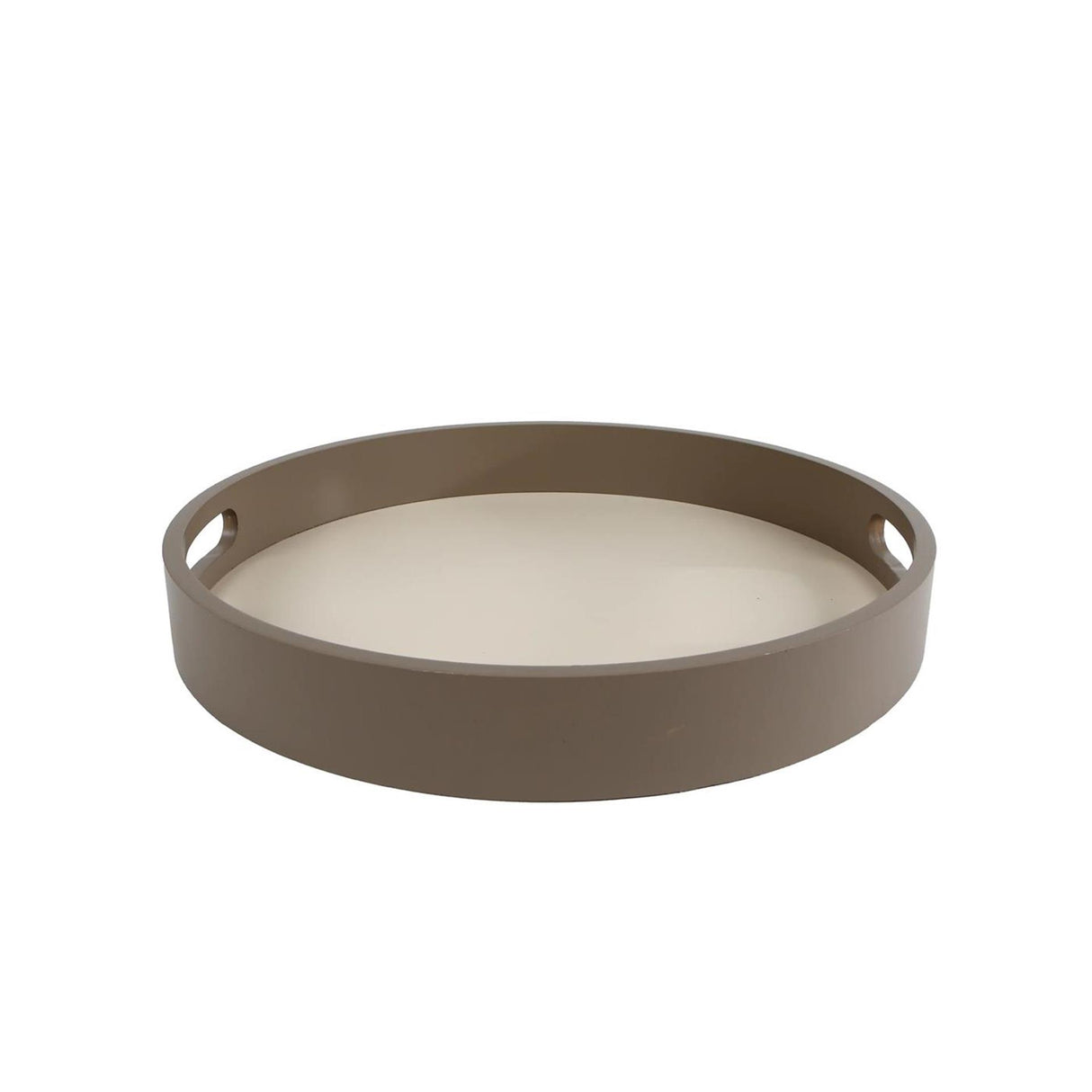 Dienblad bjarne off-white taupe ø30x4cm