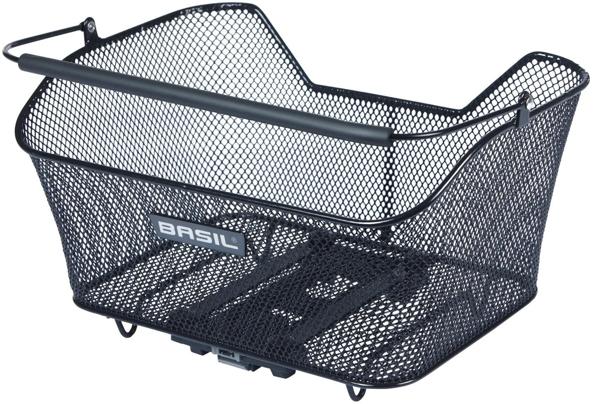 Basil fietsmand base m met mik bevestiging 14 liter 25 x 33 x 17 cm - zwart