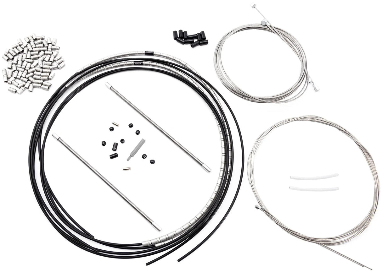 Nokon schakel- remkabelset kon 22 uni set kon 22 1,50m road+atb mtb sil.