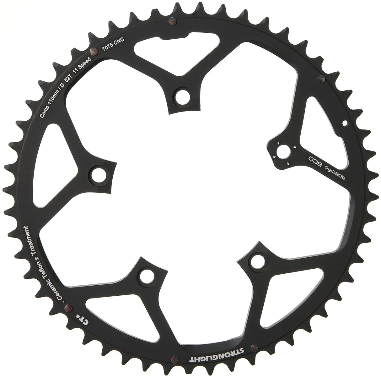 Stronglight kettingblad ct2 chain ring strongl.ct2 52t alu cer.teflon coat.
