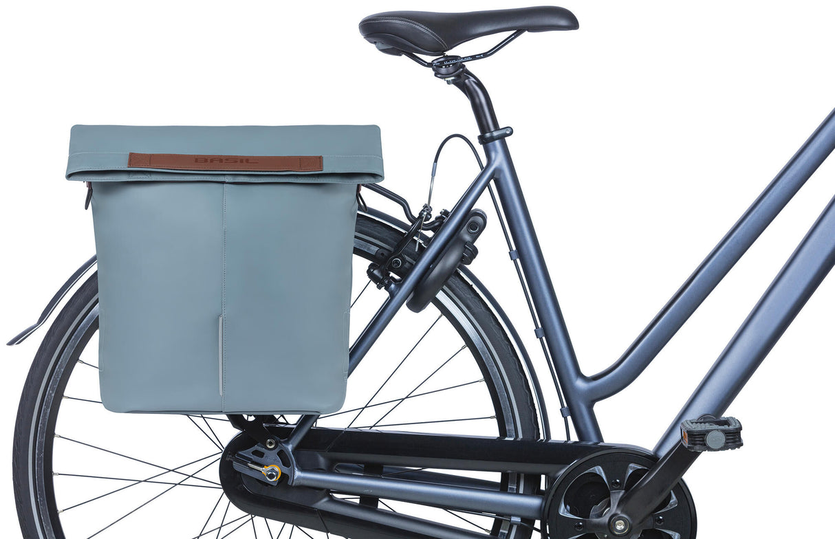 Basil City fietsshopper Vegan Leather 14-16L Graphite Blue