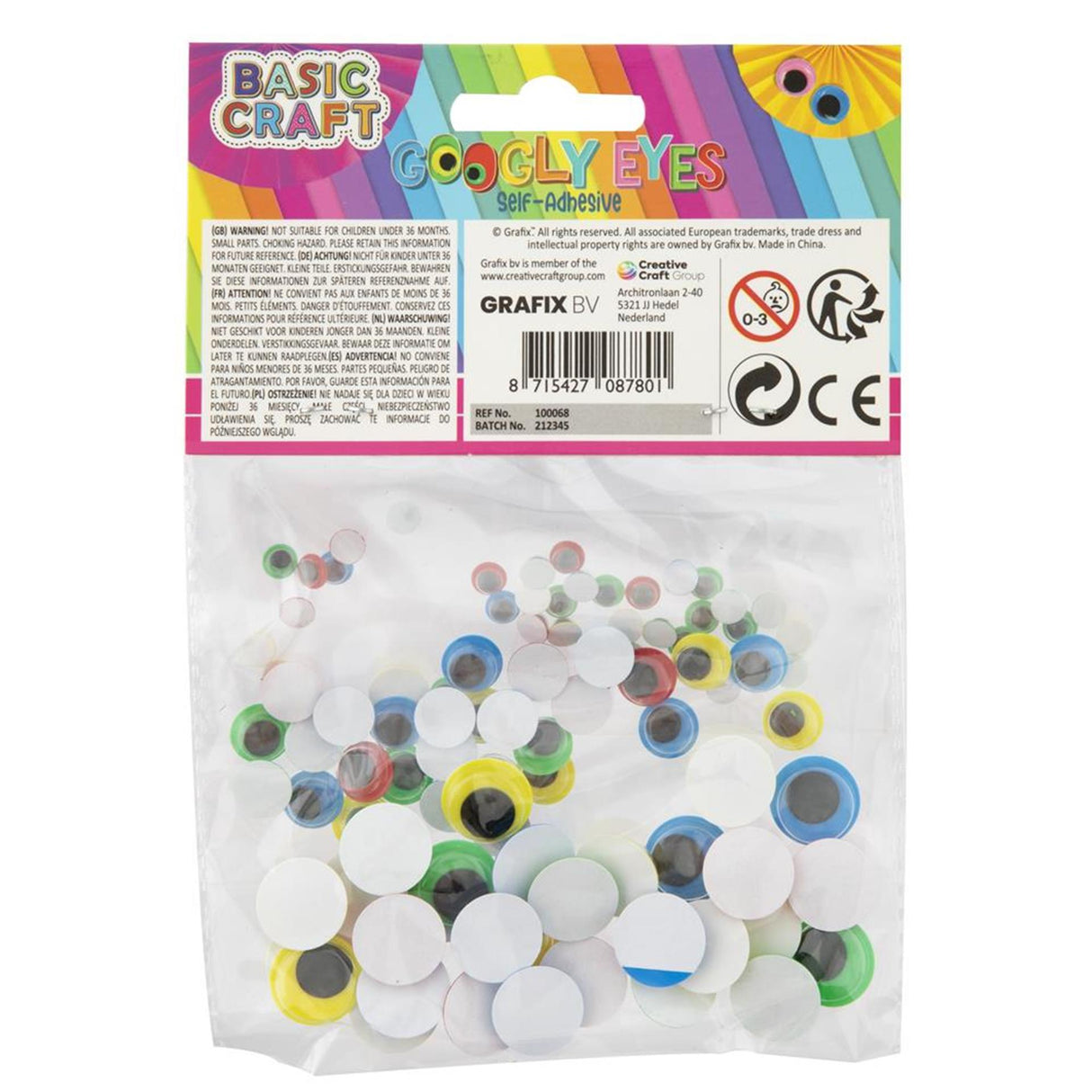 Grafix wiebel oogjes set a 100 stuks