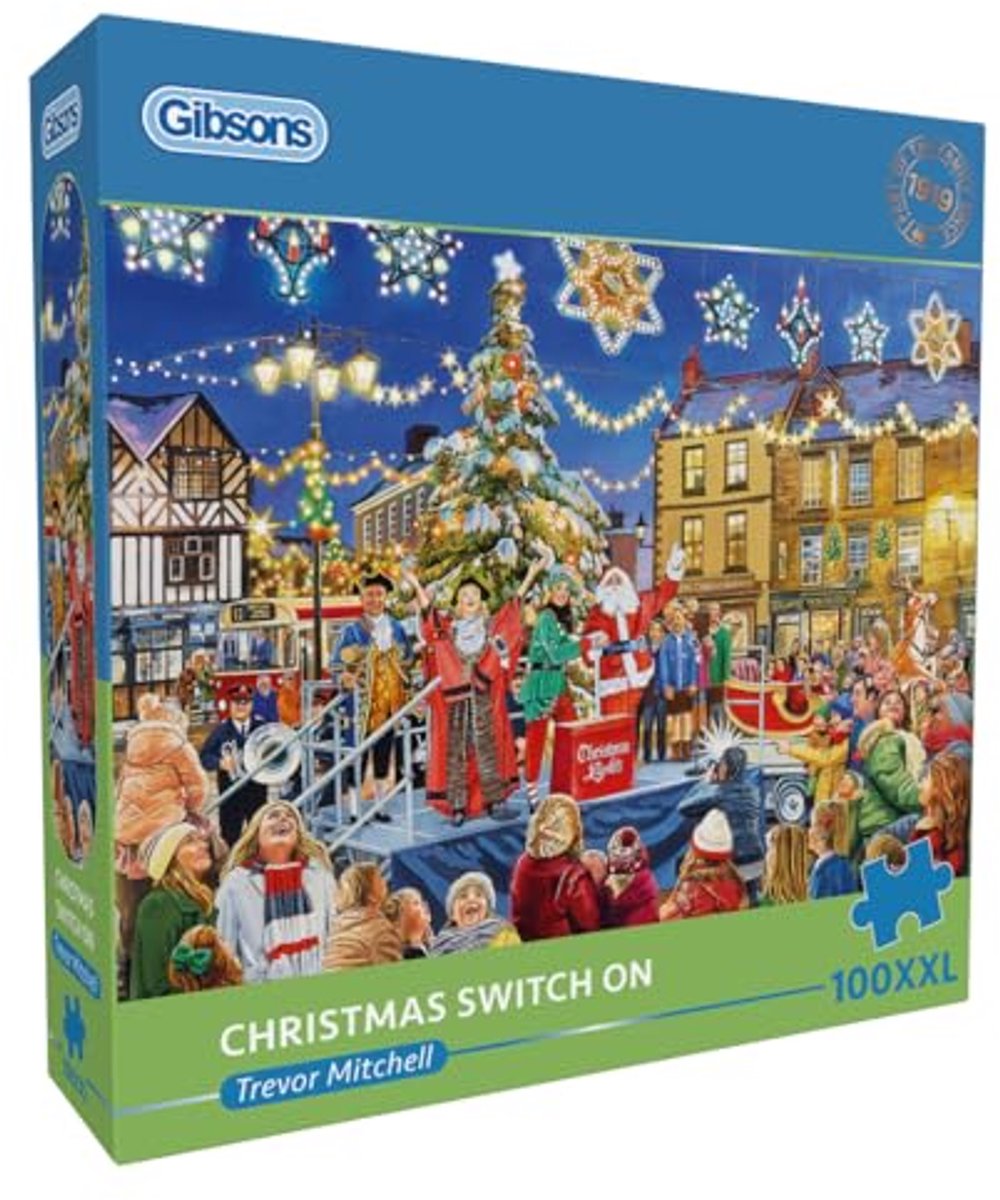 Gibsons kerst puzzel 100xxl stukjes - legpuzzel voor kinderen.