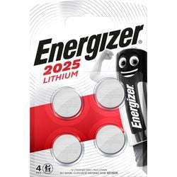 Energizer Lithium 3V knoopcel batterijen (CR2025) 4 stuks