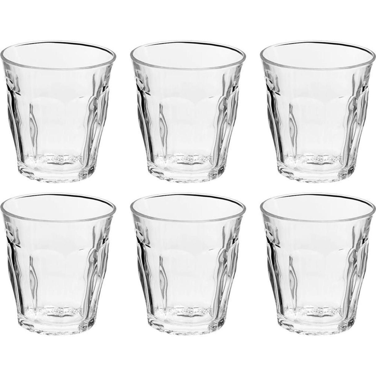 Duralex picardie glazen set van 6 – 20 cl – transparant – gehard glas – waterglazen frisdrankglazen