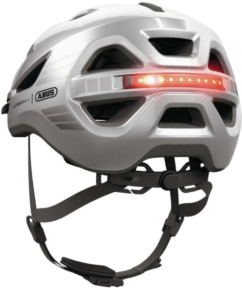 Abus fietshelm urban-i 4.0 lr signal silver s - 51-55 cm - zilver - geschikt voor gebruik op elektrische fietsen - stadsfietsen - 240 g