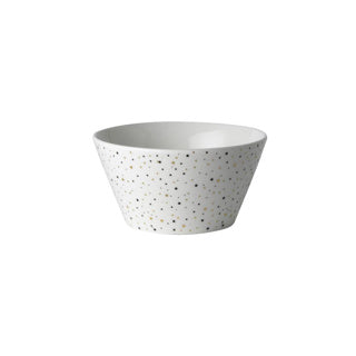Dutch rose amsterdam loft kom 10 cm wit glitter | 2 stuks
