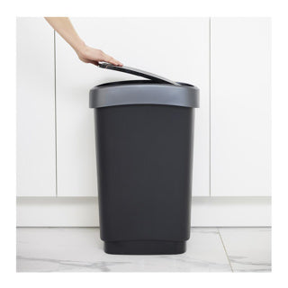Rotho twist afvalbak 50l zwart