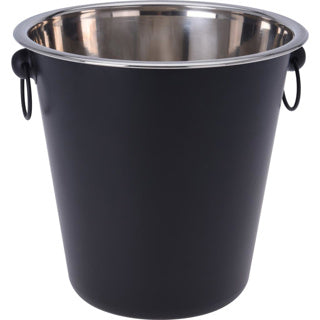 Champagnekoeler rvs mat zwart | 2 stuks