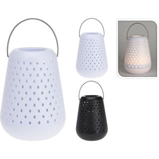 Led lantaarn d19xh26cm 2 assorti kleuren