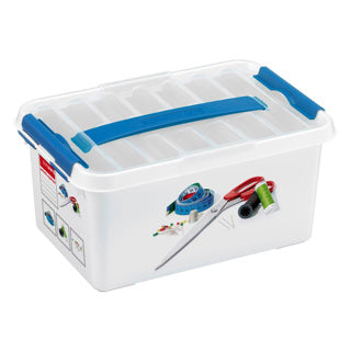 Sunware q-line naaidoos 6l met inzet - 30x20x14.5 cm - zonder inhoud