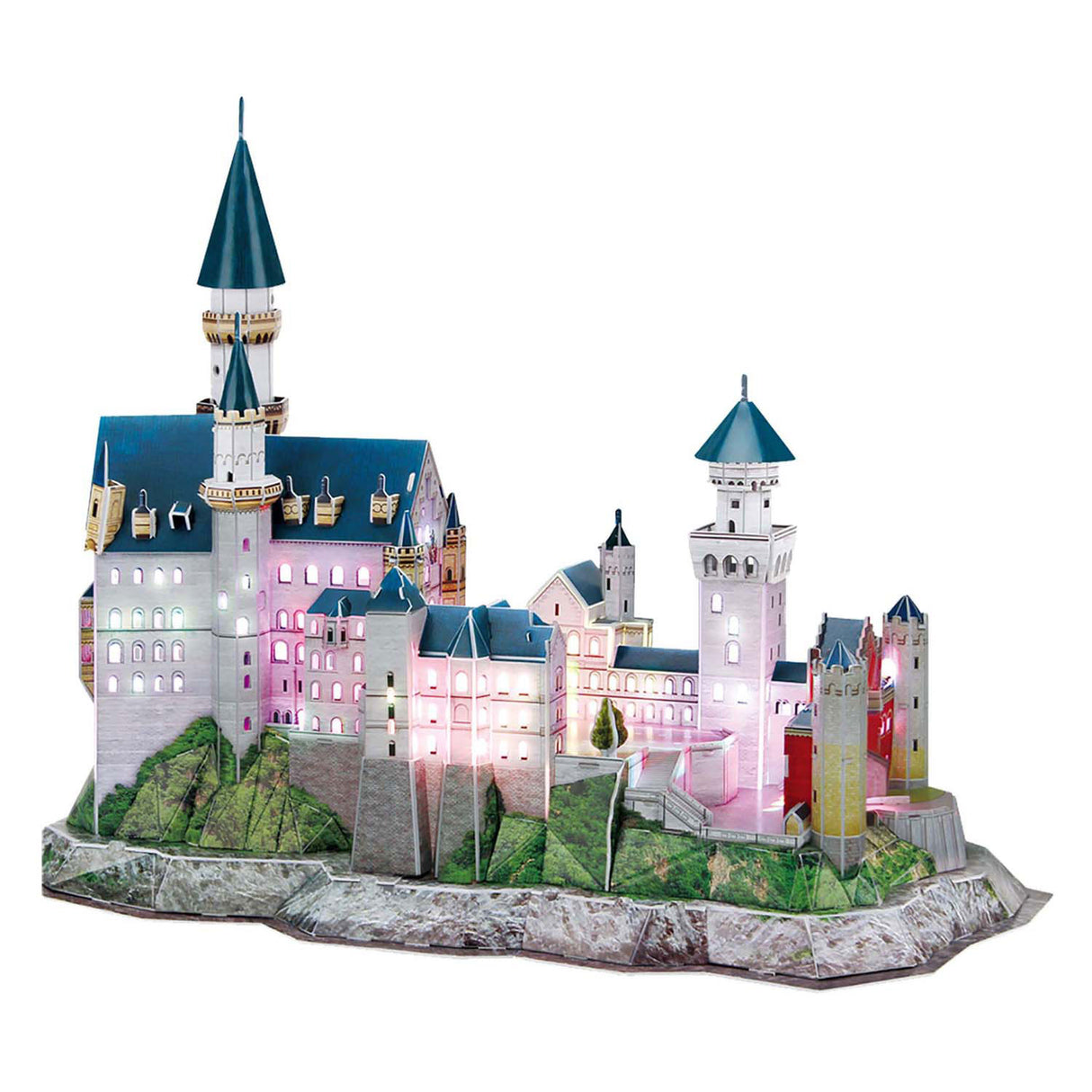 Cubic fun 3d puzzel neuschwanstein kasteel met led verlichting
