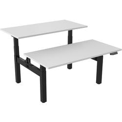 Zit-sta-bureau euroseats dual bench wit metaal