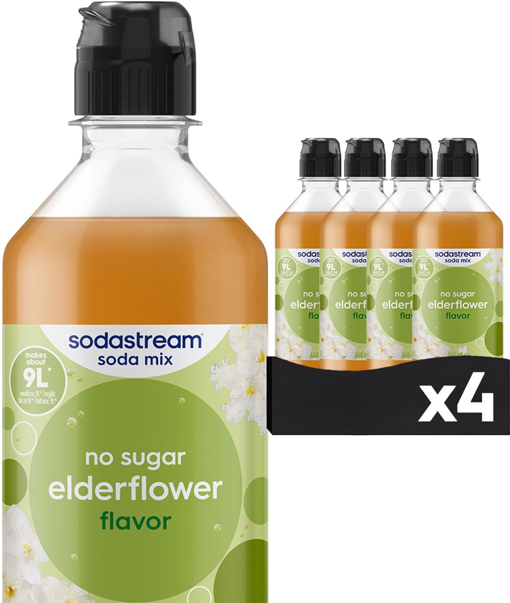 Sodastream elderflower zero siroop - 4 pack