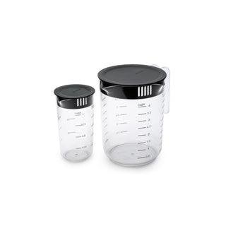 Brabantia tasty+ maatbeker set 2-delig - dark grey