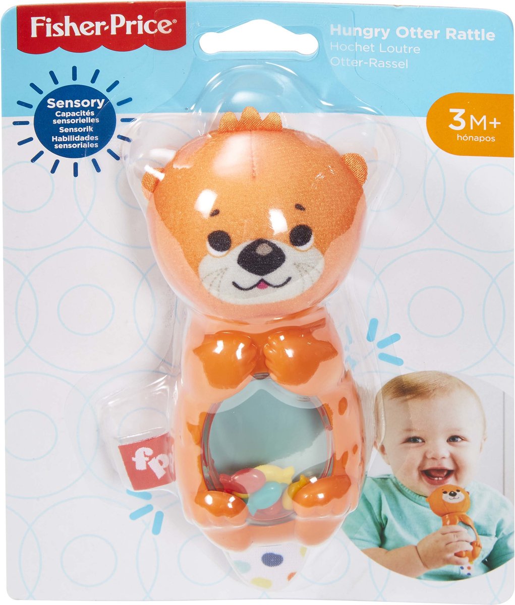 Fisher-price fisherprice - hongerige otter rammelaar - stimmuleerd de zintuigen en de motoriek - vanaf 3 maanden
